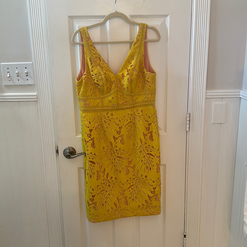 Gorgeous blush/mustard yellow Maeve Cocktail dress - 8